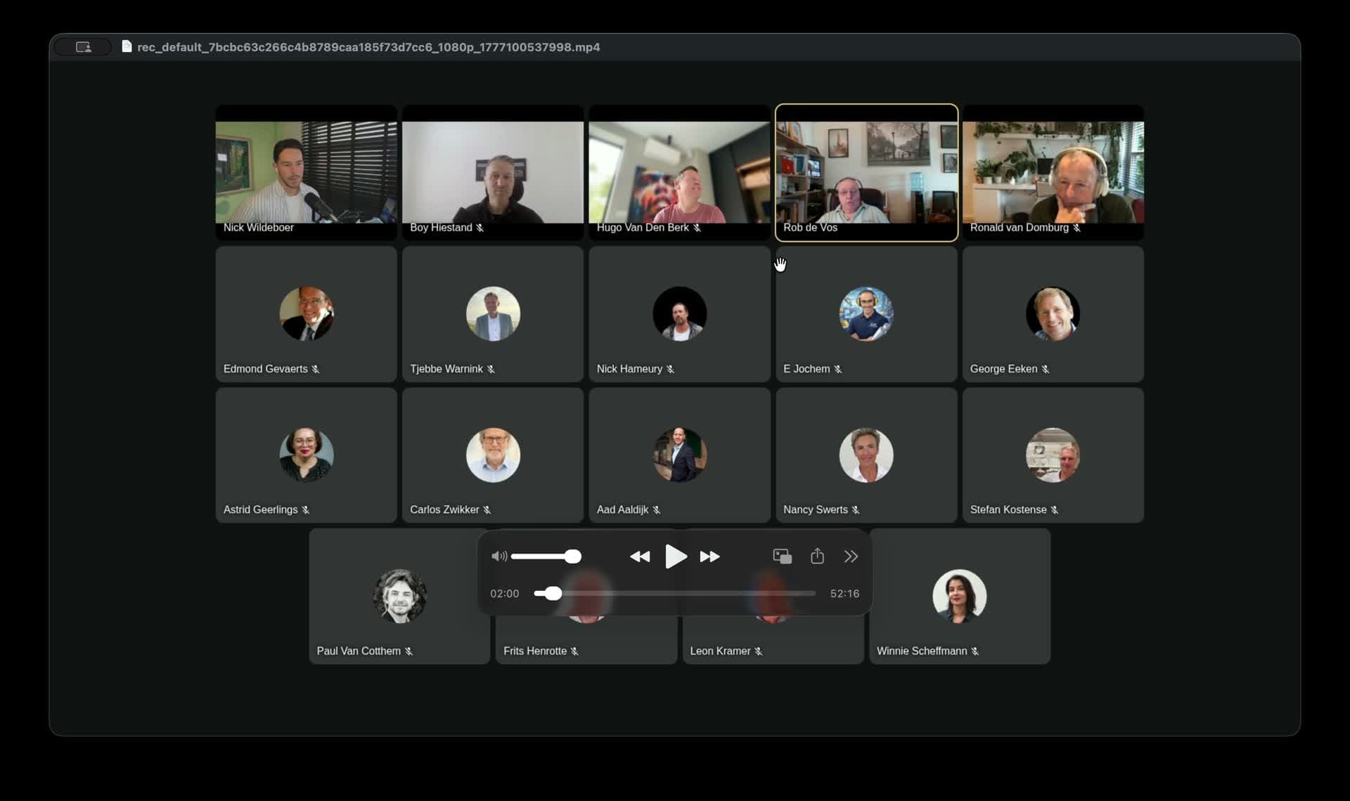 Screenshot van een live sessie in De AI Professional met Nick Wildeboer en communityleden